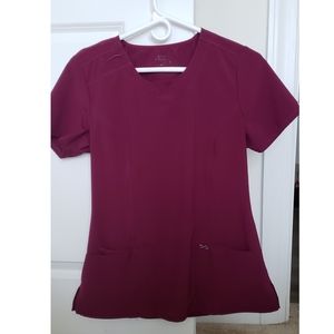 Wine Scrub Top